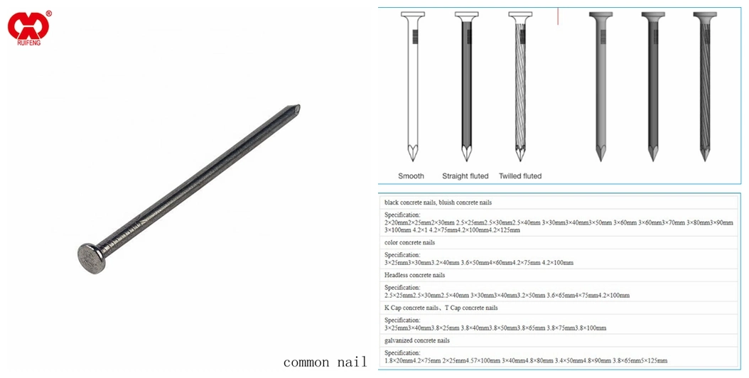 China Wholesale Factory Supplier Competitive Price Steel Galvanized Common Bulk Nails Skid Proof Head.