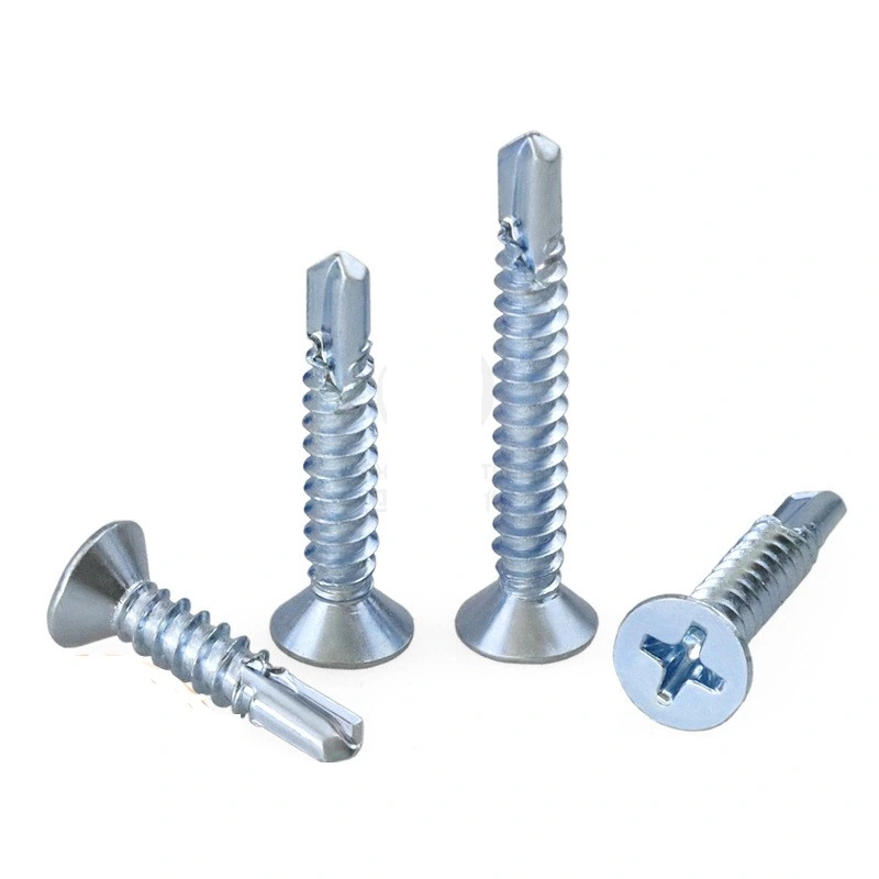 Double Countersunk Head Wood Chipboard Screw Teck Screw Drill Tail Screws Cross Countersunk Dovetail Nails