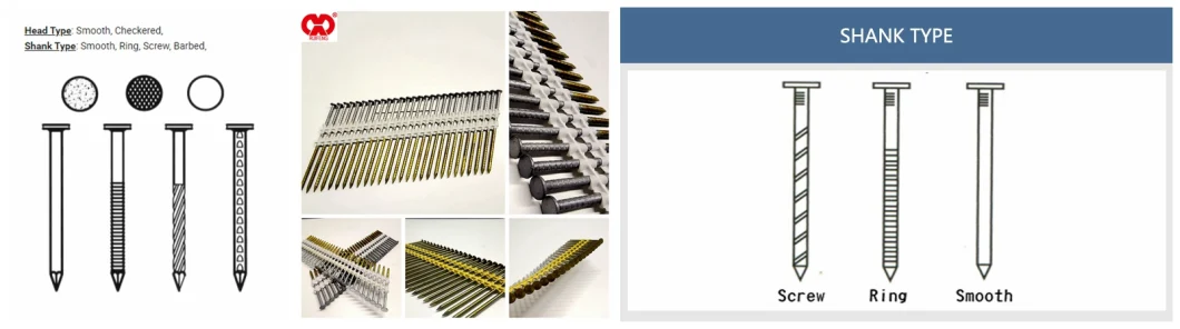 Ruifeng Brand 21 Deg Framing Nails, Plastic Strip Collation Nail 3-1/4