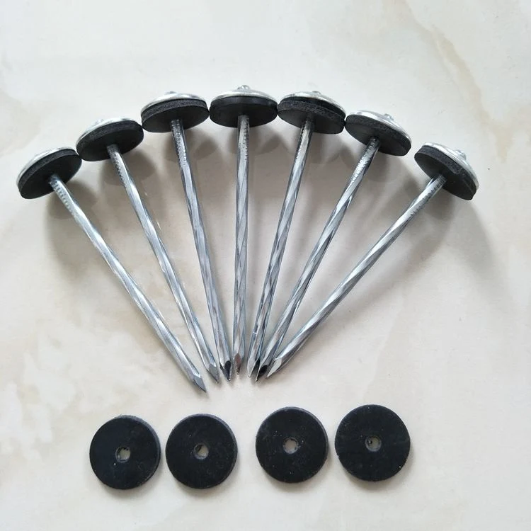 Twisted Shank Roofing Nails with Rubber Washer