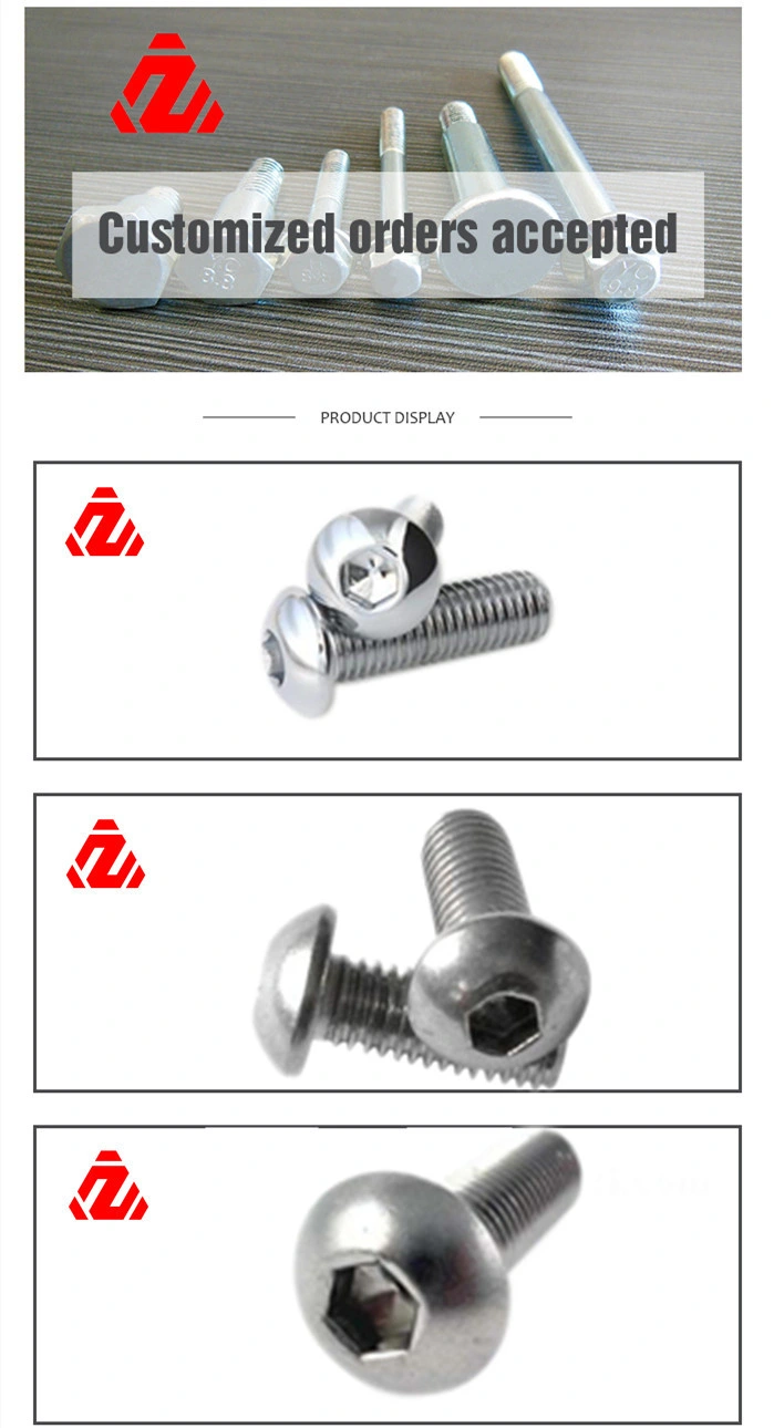 Leite DIN912 Stainless Steel Bolt Fastener Hexagon Head Size M2 to M20 Diameter